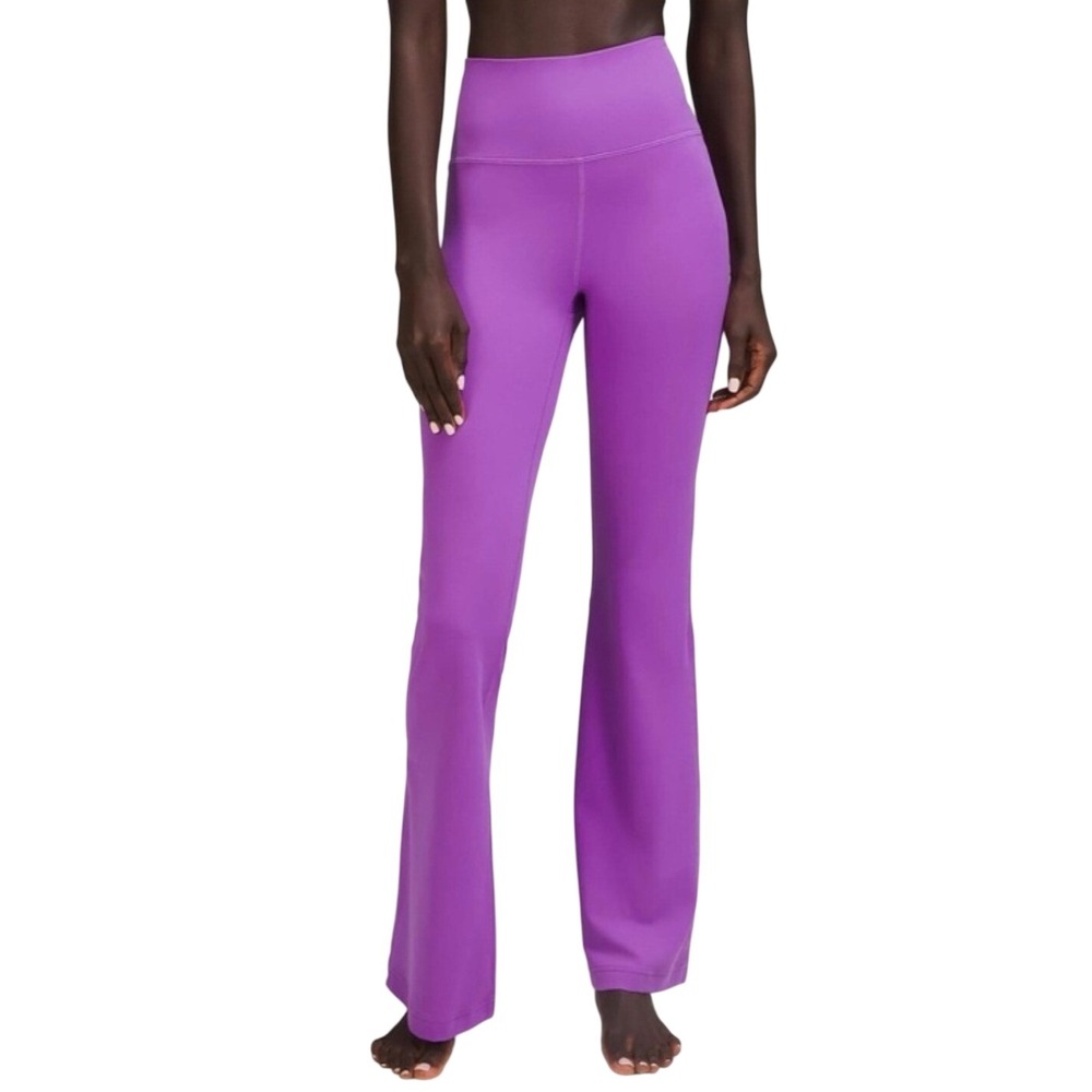 Lululemon Groove Super High-Rise Flared Pant Nulu Atomic Purple Size 12 LW5EZ9S